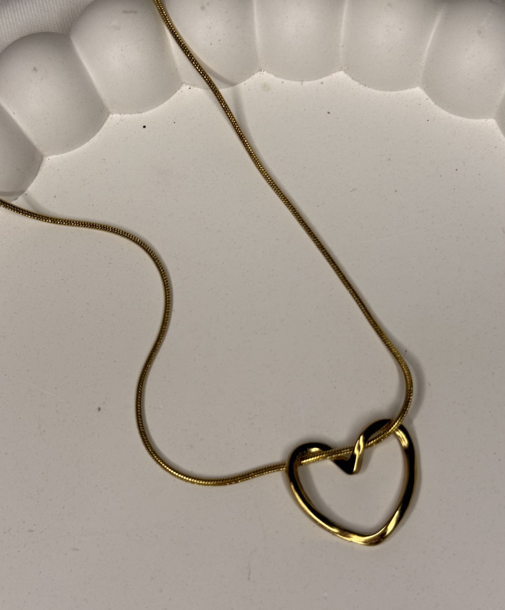 Gold Open Heart Necklace