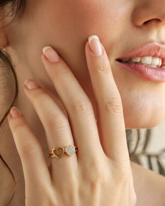 Twin Heart Ring