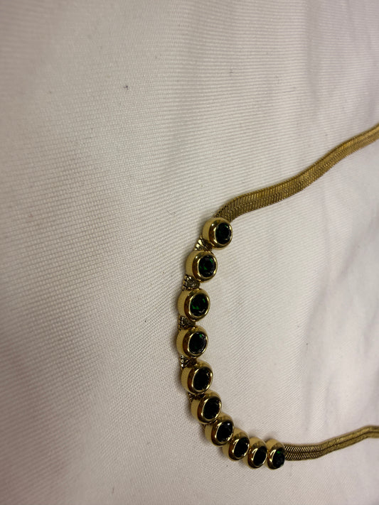Obsidian Charm Anklet