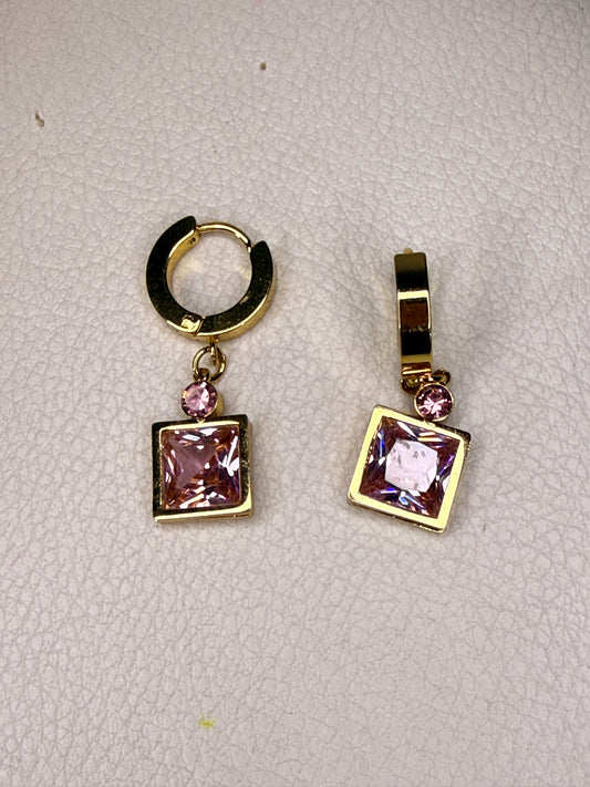Pink Vault Hoops