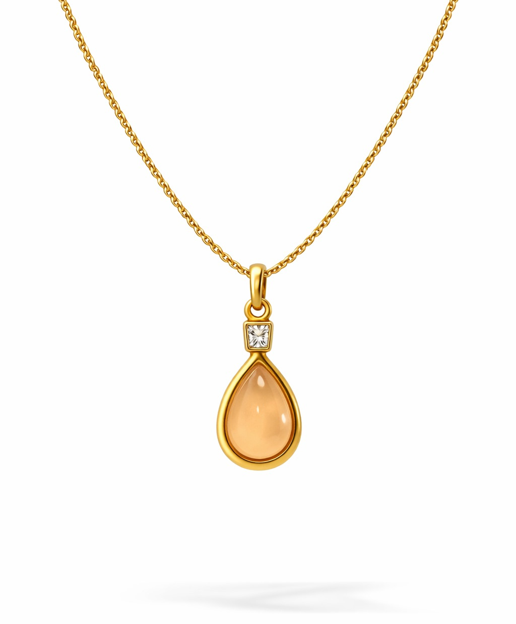 Golden Peach drop Necklace