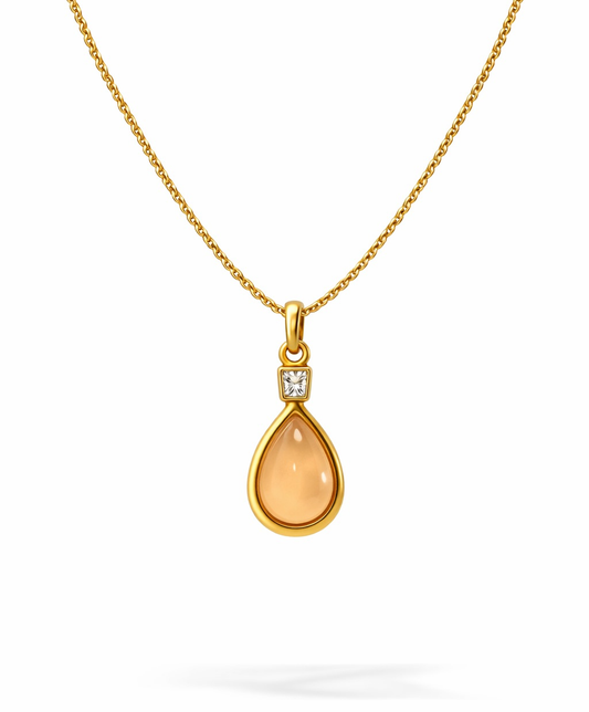 Golden Peach drop Necklace