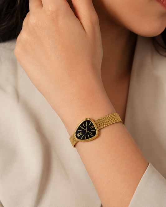 Onyx Tear Watch Bracelet