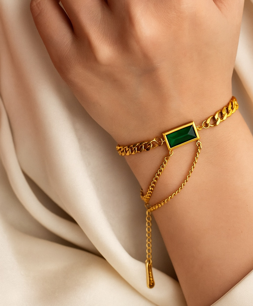 Emerald Link Bracelet