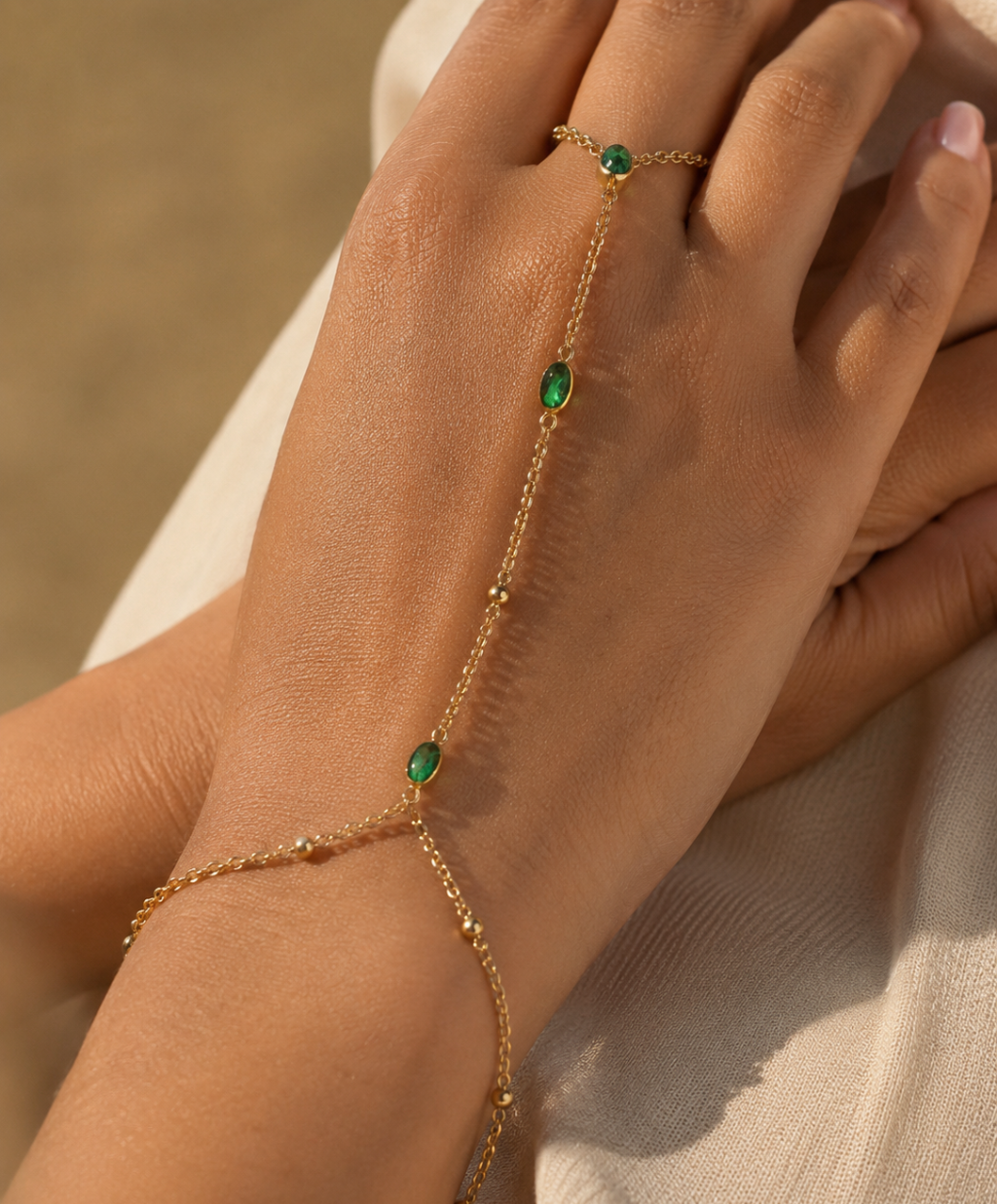 Emerald Trail Hand Chain