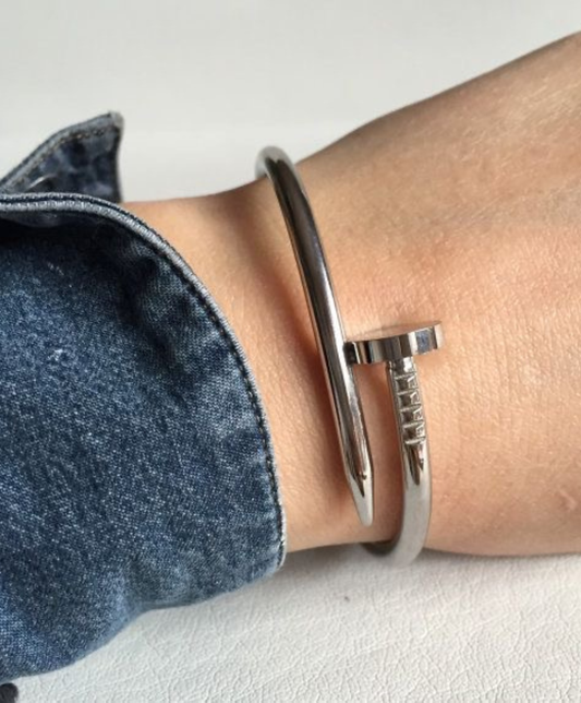 Silver Nail Bracelet