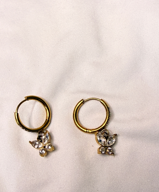 Gold everyday Butterfly earring