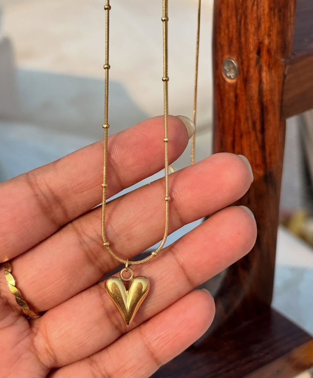 Gold Everyday Heart Necklace