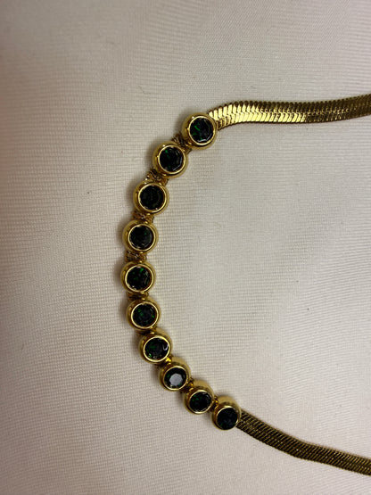 Obsidian Charm Anklet