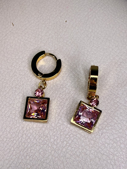 Pink Vault Hoops