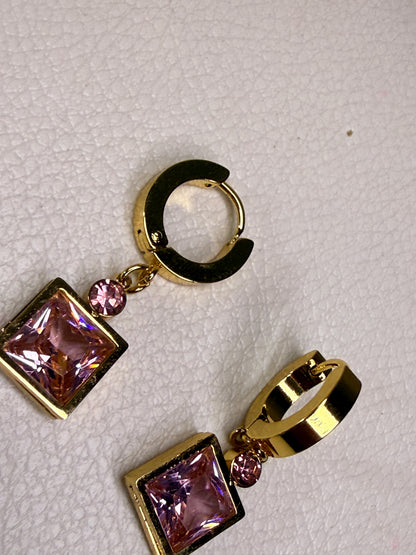Pink Vault Hoops